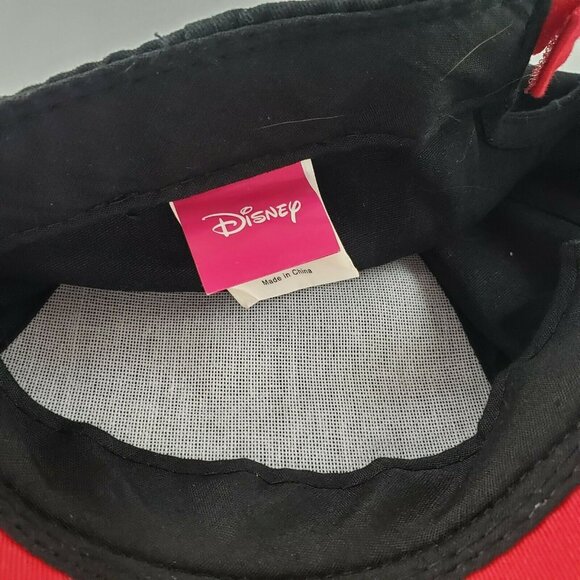 Disney Minnie Mouse Kids Baseball Cap With Ears & Bow Polka Dots Black Red - Picture 3 of 9